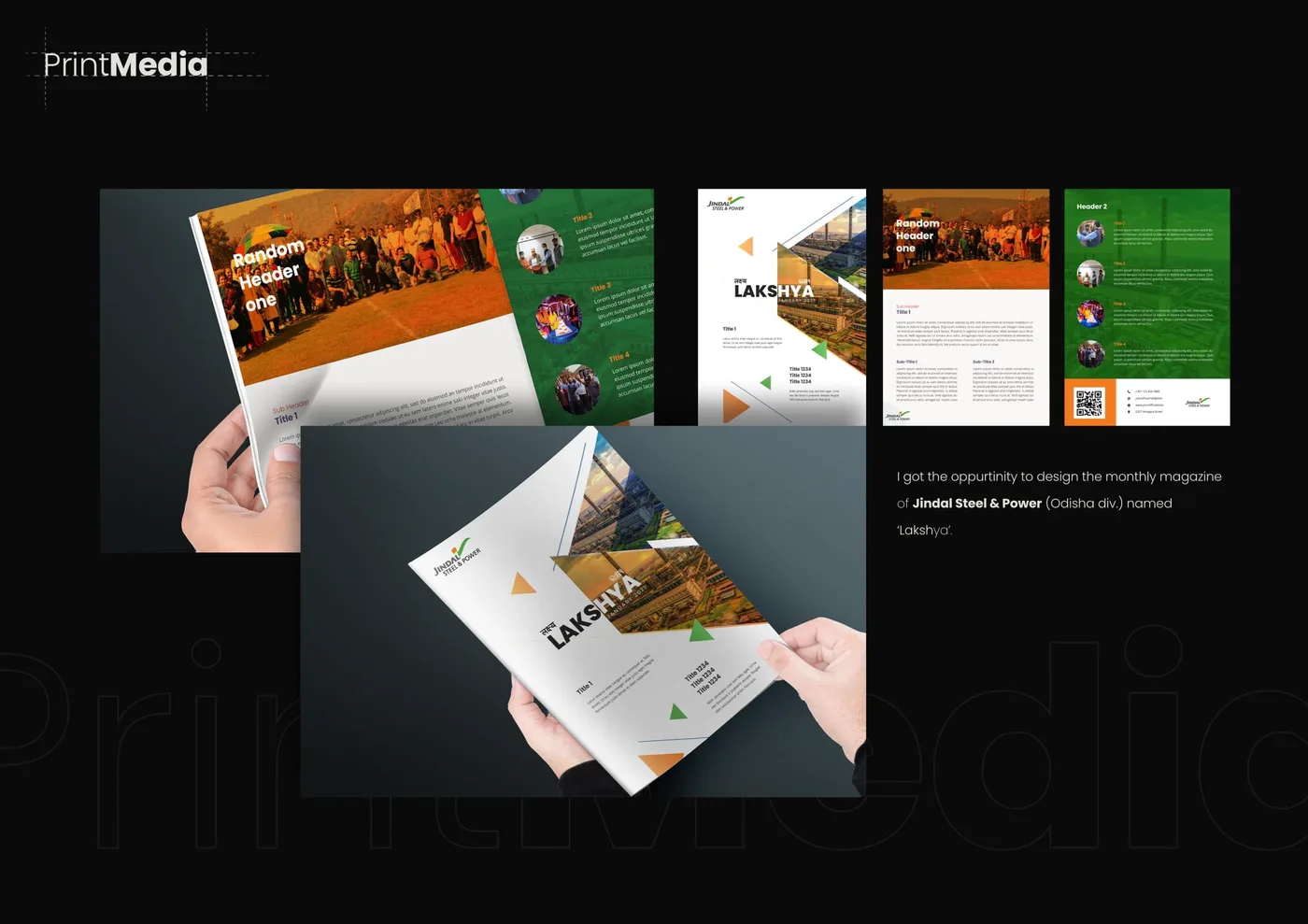 Menus and brochures